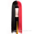 Long Straight Two Tone Cosplay Wig With Bangs